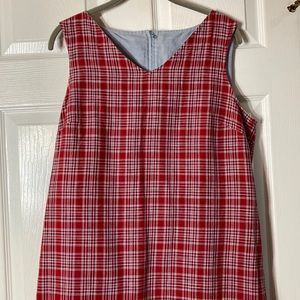 Crazy Horse reversible dress plaid/denim size 12